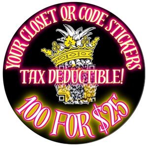 100 CUSTOM QR CODE STICKERS